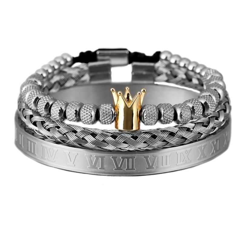 Pulseira Masculina Luxo Royal 3 em 1 - TudoAqui Store