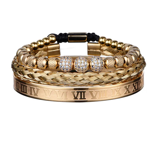 Pulseira Masculina Brilhantes Luxo Vip - TudoAqui Store